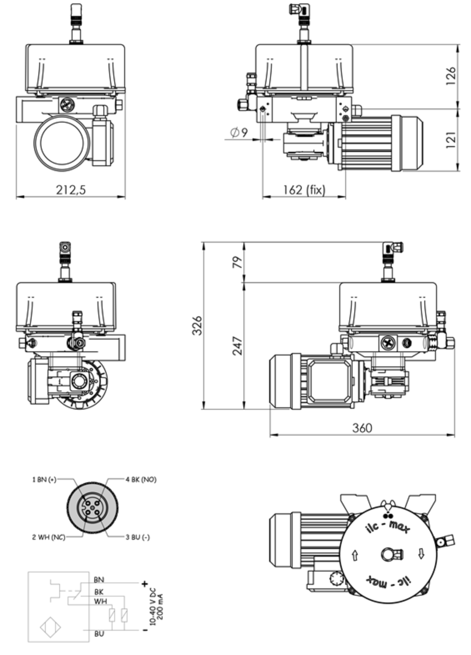 Dimensies PEG 520