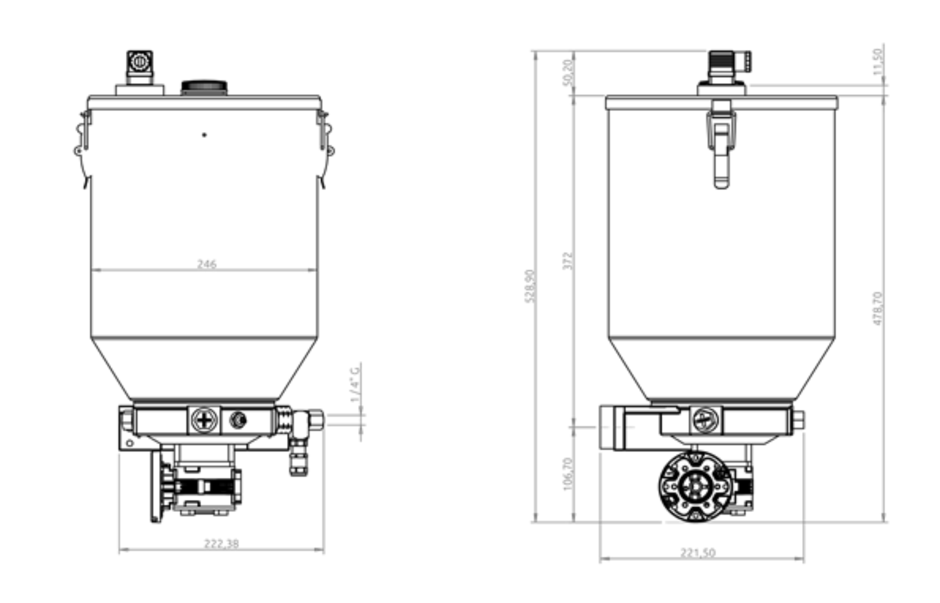 Dimensies PEO 10 N SM