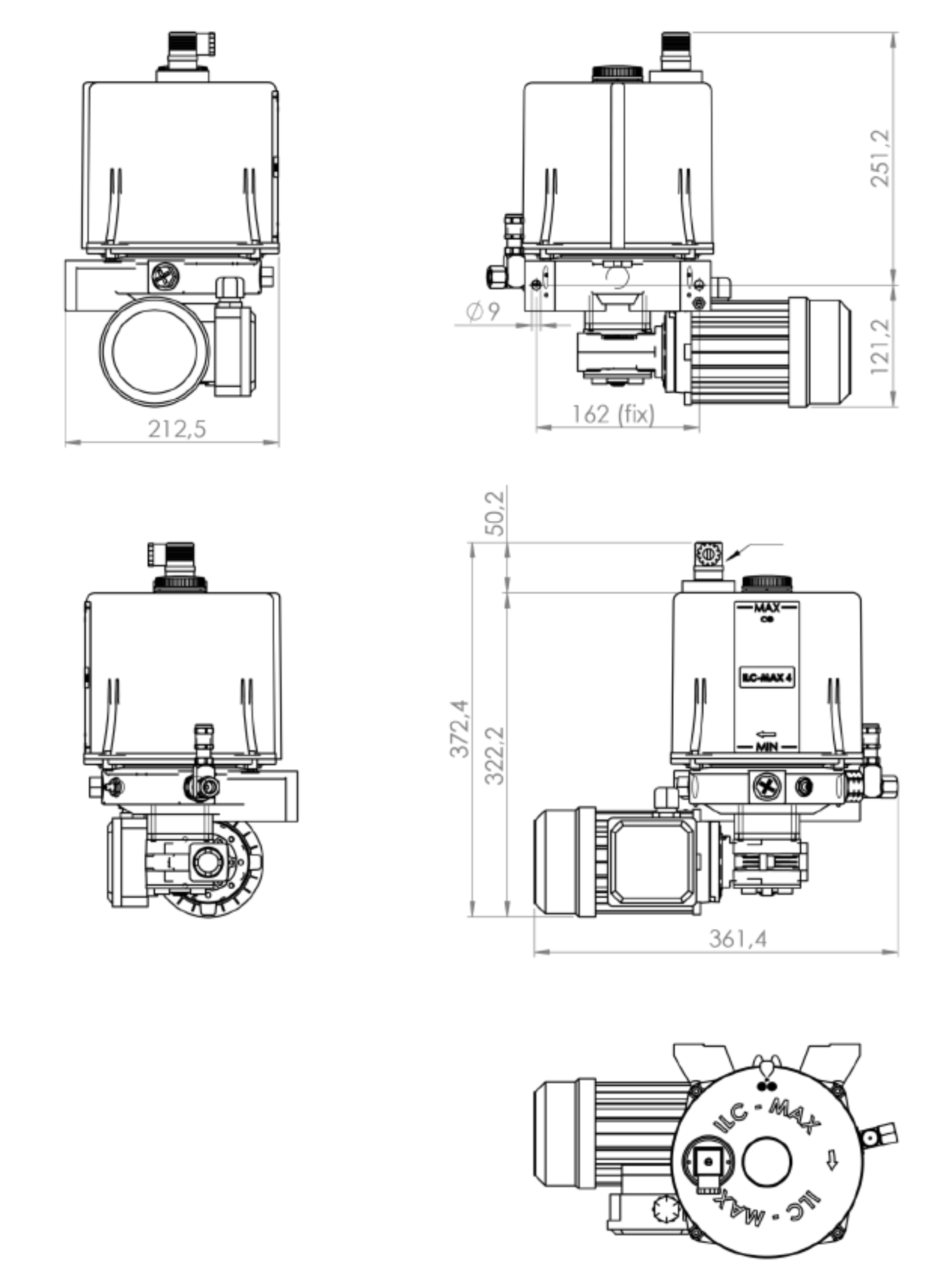 Dimensies PEO 540
