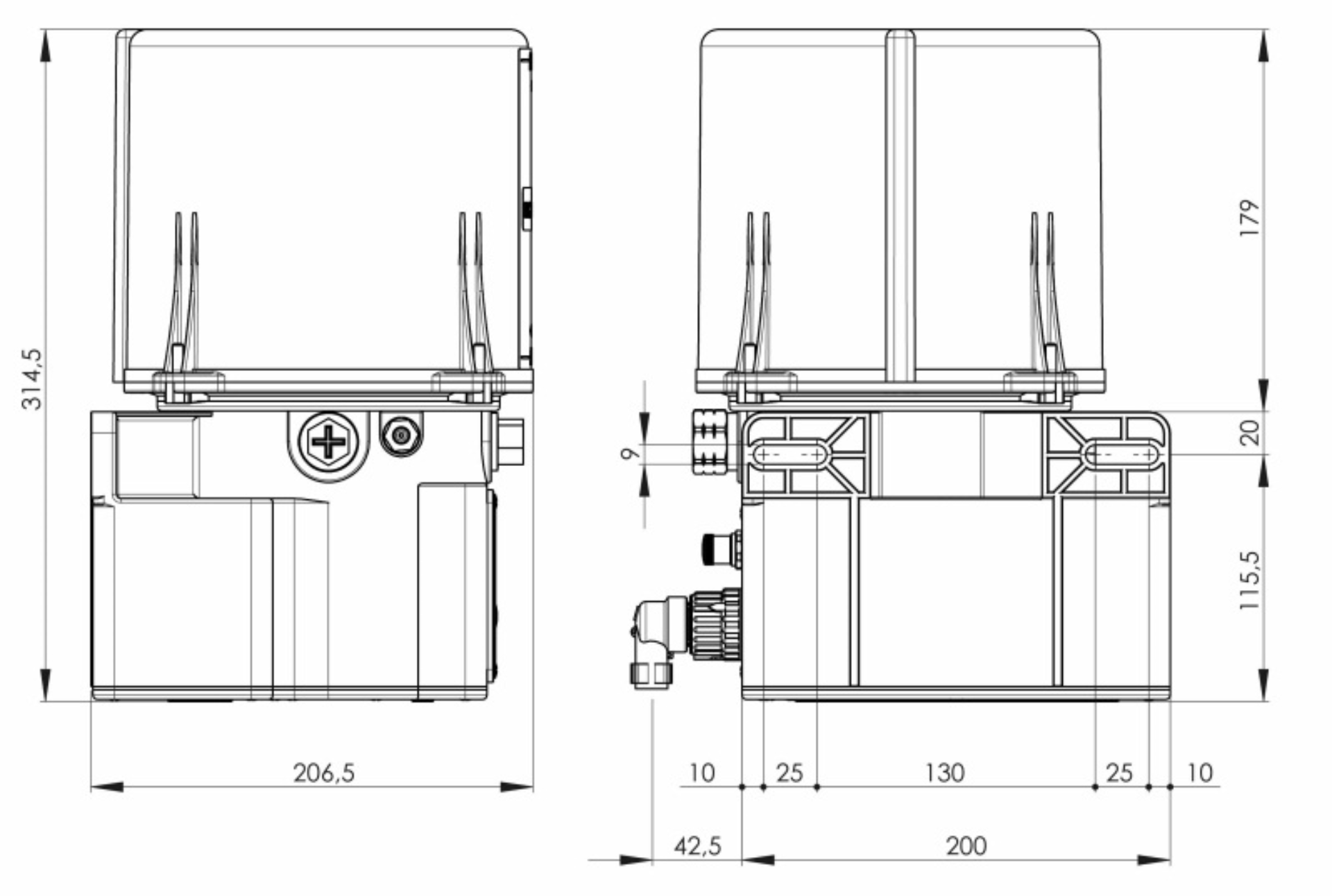Afmetingen ilcmax 24vdc