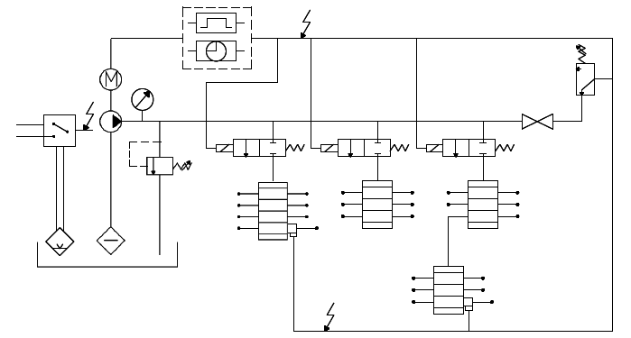 shut off magneetventielen EV-2 schets